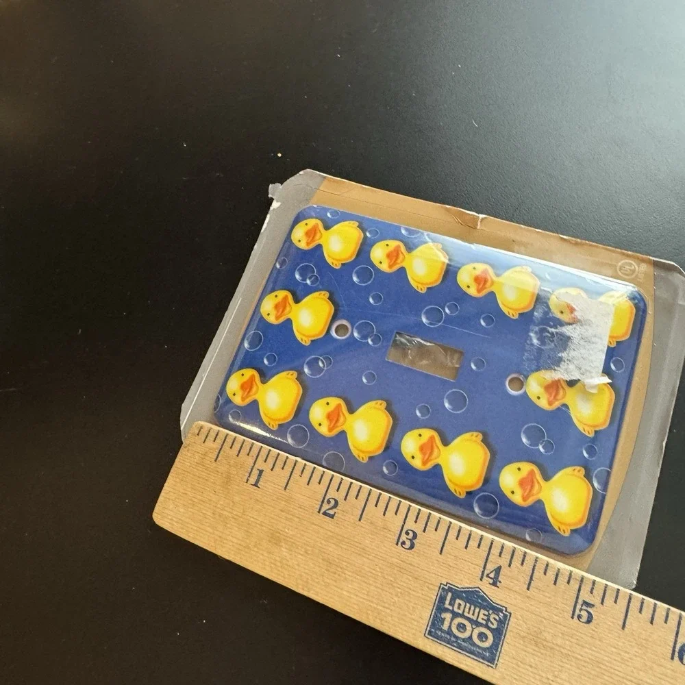 Rubber Duck And‎ Bubbles Blue Single Light Switch Toggle Cover NEW